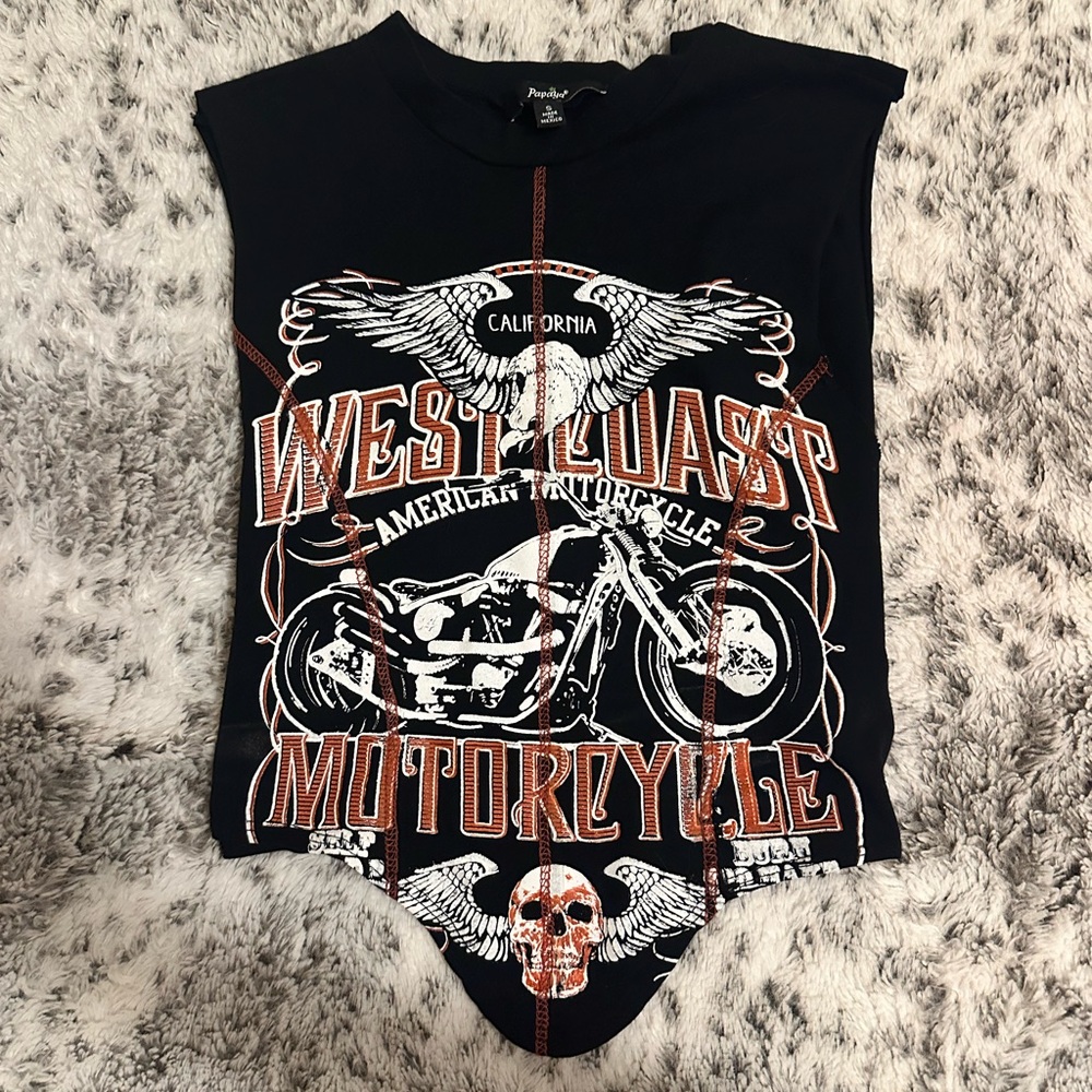 Freestyle Black West Coast Motorcycle Graphic Tee